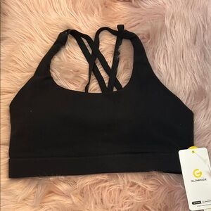 SHEIN Black Criss-Cross Sports Bra